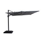 Aramis LED 3m x 4m Rectangular Rotating Cantilever Parasol - Charcoal Grey