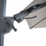 Apollo LED 3m Round Rotating Cantilever Parasol - Clay Beige