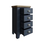 Haxby Oak Painted Bedroom 4 Drawer Chest - Blue