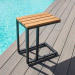 Maze Aluminium Oslo U Shaped Side Table- Charcoal