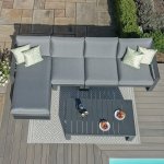 Maze Aluminium Amalfi Chaise Sofa Set- Grey
