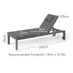 Maze Aluminium Manhattan Sunlounger