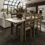 Haxby Painted Dining & Occasional 1.8m Butterfly Extending Table - Blue