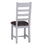 Eton Ladder Back Chair Fabric Seat (Pair) - Grey
