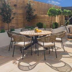 Maze Rope Bali 6 Seat Round Dining Set