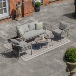 Maze Rope Weave Monaco 2 Seat Sofa Set - Cool Linen