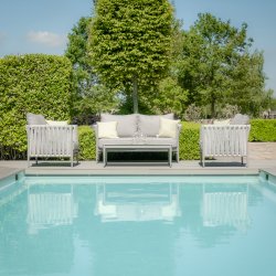 Maze Rope Weave Milan 2 Seat Sofa Set - Cool Linen