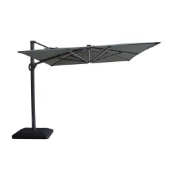 Aramis LED 3m x 4m Rectangular Rotating Cantilever Parasol - Oil Green