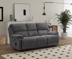 The Douglas 3 Seater Power Recliner - Dark Grey Fabric