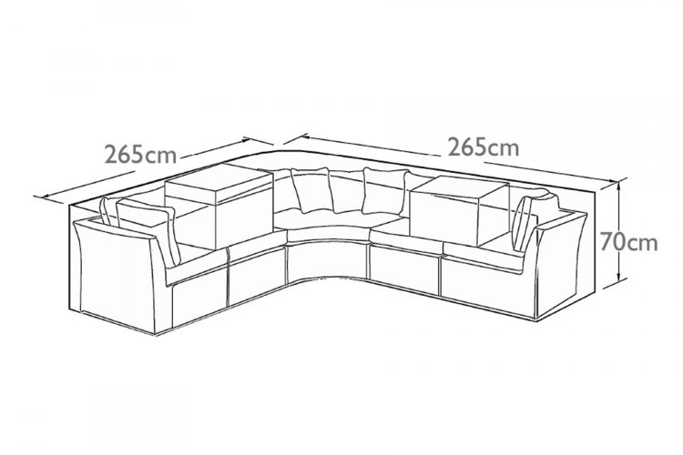 Outdoor Cover for Curved Corner Group