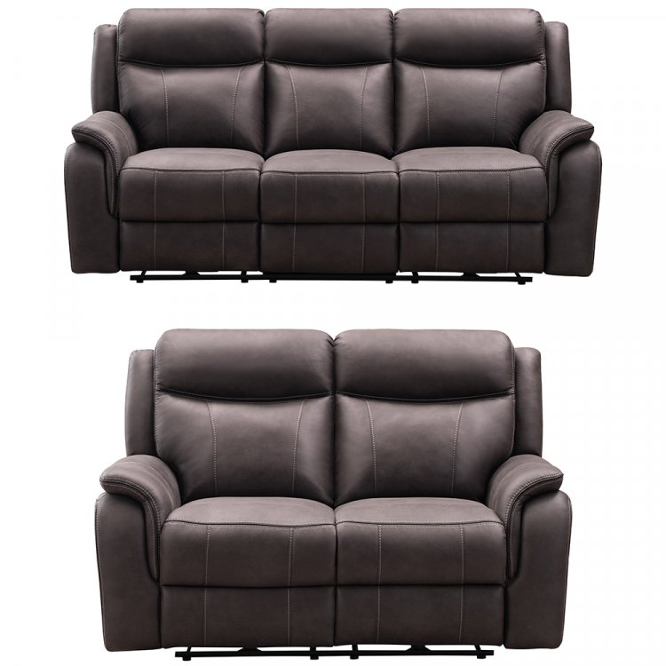 HP Collection - Tyler 3+2 Reclining Sofa Set - Grey